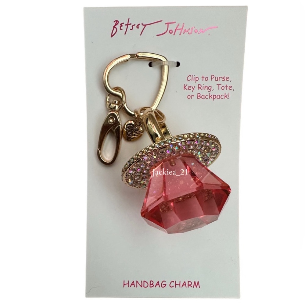 💙❤️ Betsey Johnson Ring Pop charm keychain - Picture 3 of 5